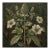 18" X 18"' Original Botanical Fine Art Print - Dark Green Grisaille For Sale