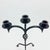 Metal Hand Forged Iron Candelabra 24.5″ (62cm) Bronze Electrostatic Finish Grand Tabletop Centerpiece Wedding Decor For Sale - Image 7 of 9