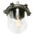 Industrial hanging lamp. silver grey cast aluminium, clear glass. e27 / e26 depending on destination, all lights are...