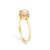Early 21st Century 10K Yellow Gold Pearl and 1/10 Cttw Diamond Halo Ring For Sale - Image 5 of 7