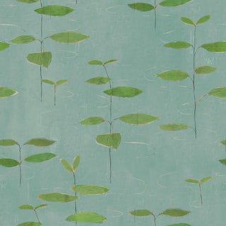 Lilies Wallpaper by Paule Marrot in Green For Sale