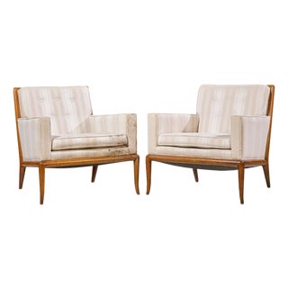 Robsjohn Gibbings for Widdicomb Mid Century Sabre Leg Lounge Chairs - Pair For Sale