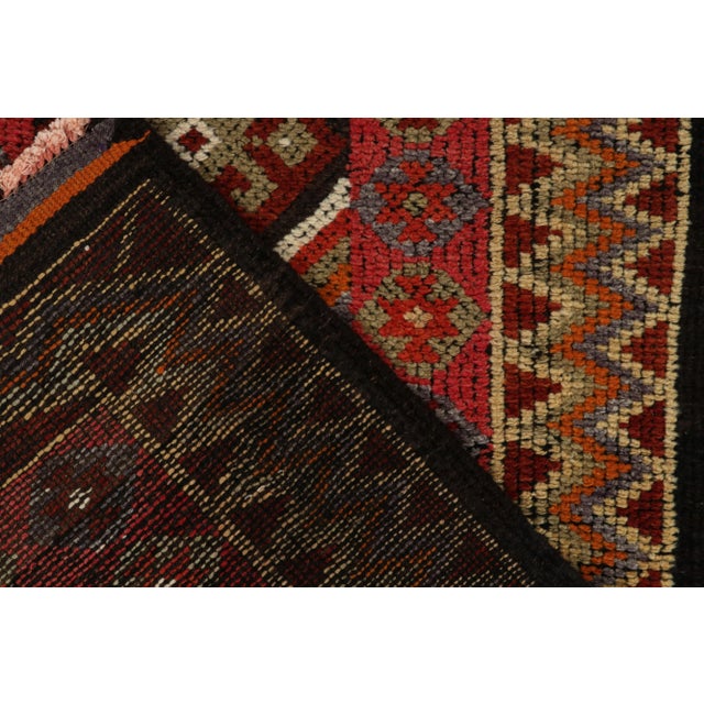 Vintage Turkish Tribal Runner in Red and Green With Colorful Geometric Patterns For Sale In New York - Image 6 of 7