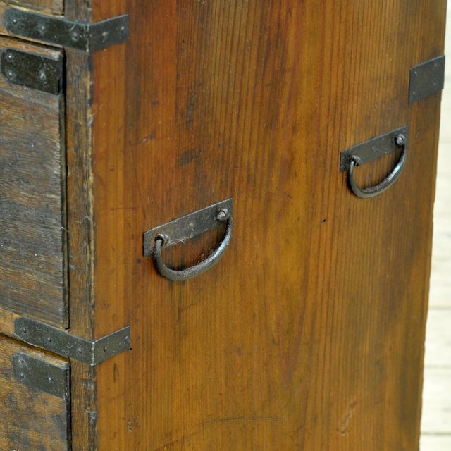 Japanese Tansu Chest of Drawers, 1870 For Sale - Image 10 of 15