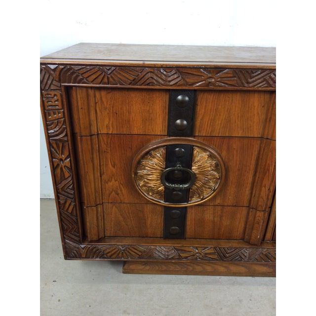 Mid Century Modern Lowboy Dresser With Mirror For Sale - Image 12 of 18