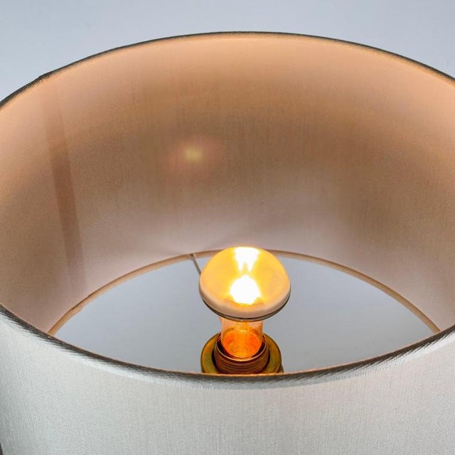 Gold Sculptural Travertine Table Lamp attributed to Angelo Brotto for Esperia, Italy, 1970s For Sale - Image 8 of 16