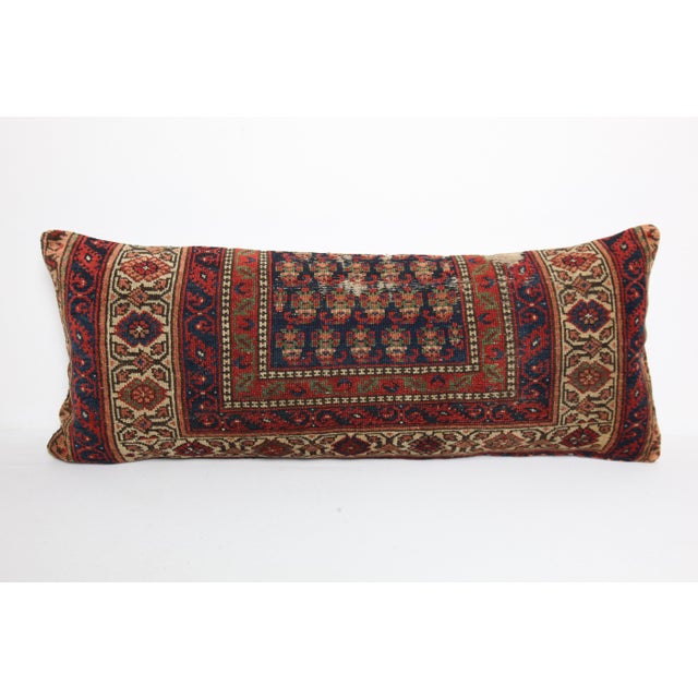 Here i am listing a 100% Handmade double knotted rug pillow cover, made from antique Persian tribal carpet rug. This’s a...
