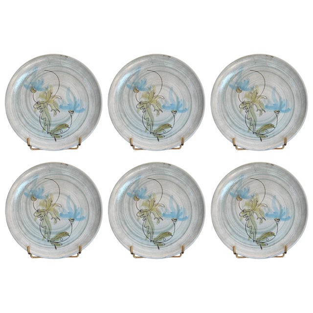 Plates in Vallauris Sandstone by Camos, 1960s, Set of 6 For Sale