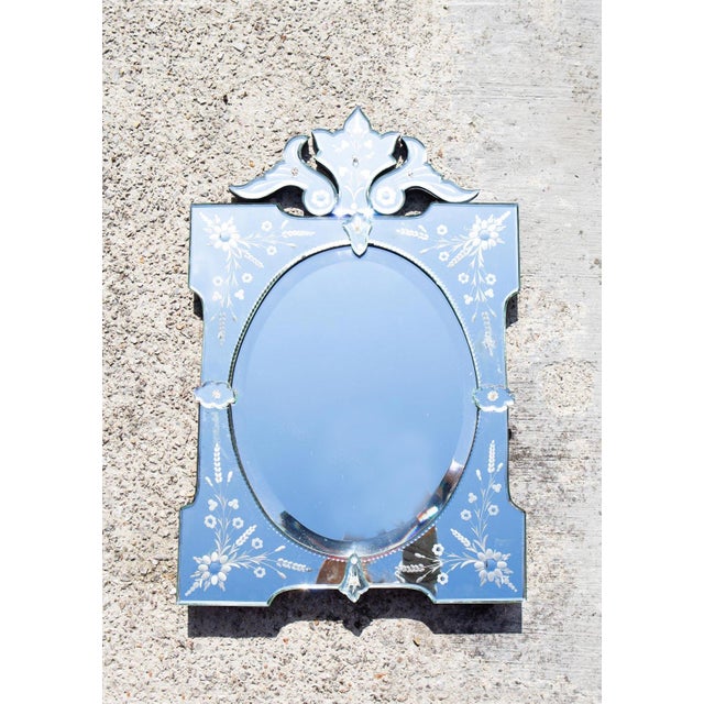 Vintage Venetian Style Mirror in Beveled Glass For Sale - Image 5 of 10