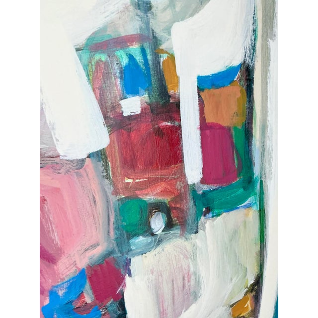 Vintage Boho Original 1966 Abstract Oil on Canvas For Sale - Image 9 of 10