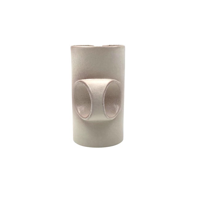 Modern Italian White Ceramic Vase, 1980s For Sale - Image 9 of 18