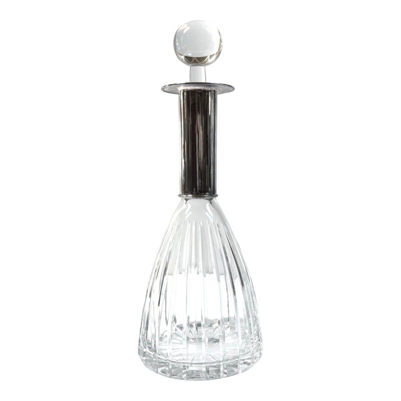 1990s Atlantis Vista Alegre Portugal Cut Crystal Whiskey Decanter & Stopper