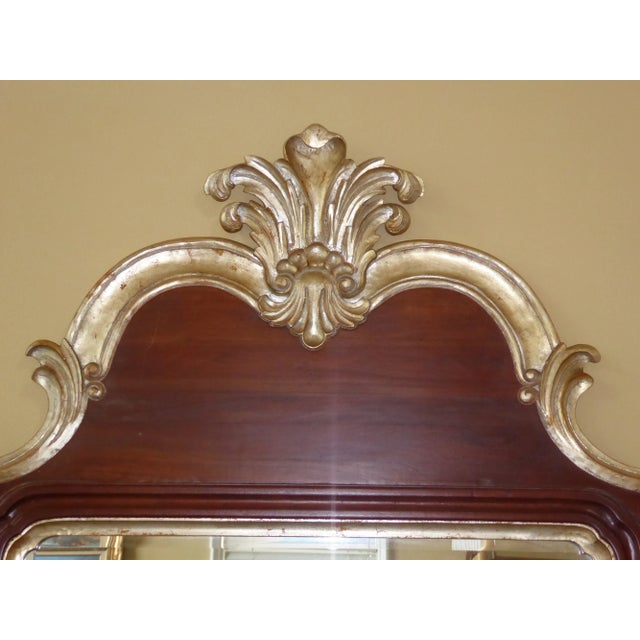 1980s Vintage Tall Solid Wood Luxury Wall Mirror by Harrison Gil Christopher Guy For Sale - Image 5 of 11
