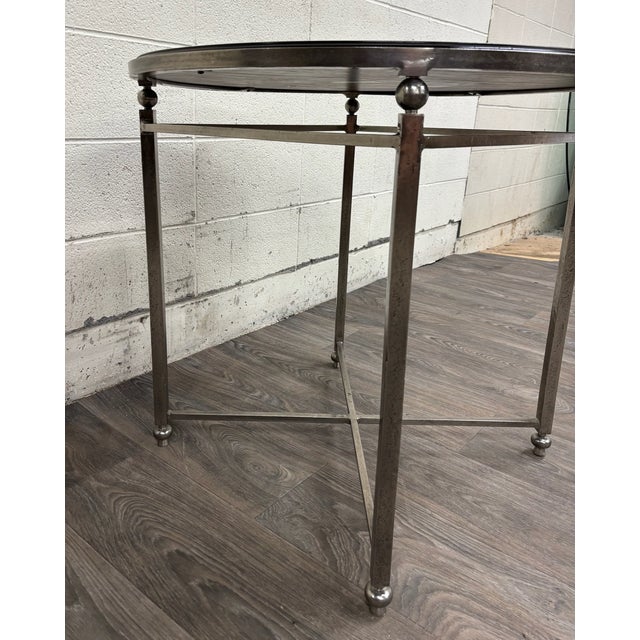 Vintage Milling Road by Baker Furniture Round Accent Table For Sale In Kansas City - Image 6 of 14