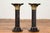 Pair of Black Carrara Marble Twisted Pedestals with Bronze Corinthian Capitals For Sale - Image 12 of 15