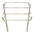 Vintage Hollywood Regency MCM Heavy Brass Freestanding Floor Towel Rack Shelf For Sale
