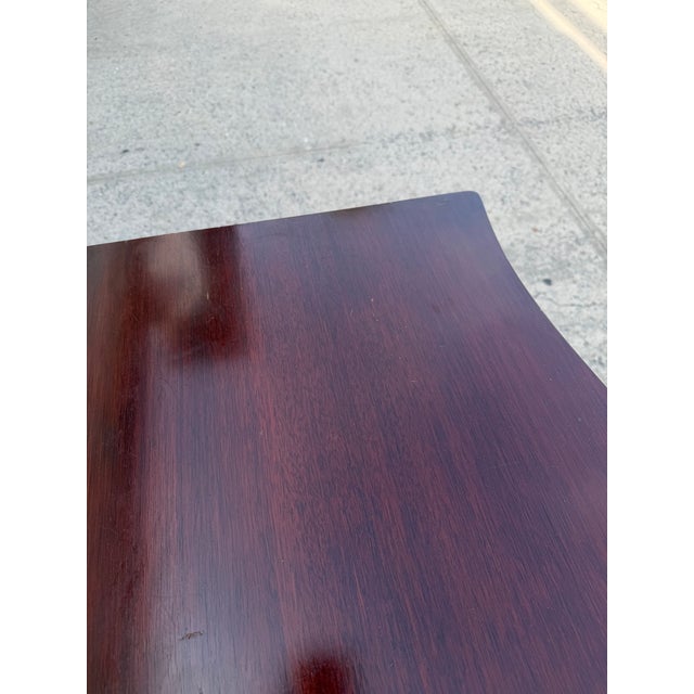 Vintage Federal Hepplewhite Style Mahogany Console Table Flip Top Game Table For Sale - Image 12 of 12
