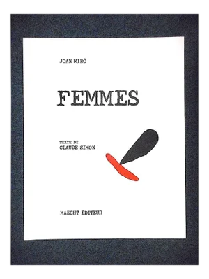 Original Vintage Mid 20th C. Modern Abstract Ltd. Ed. Woodcut-Joan Miro-Frontis From "Femmes' Portfolio