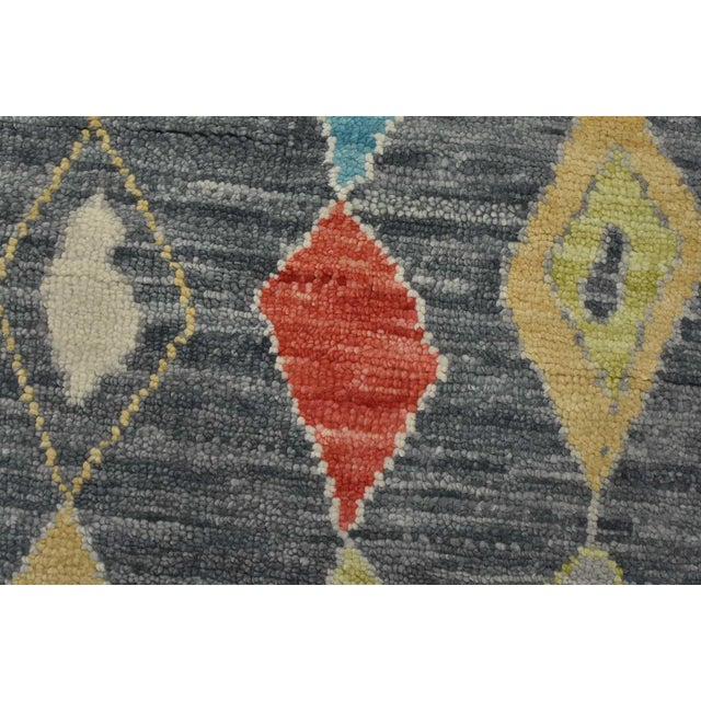 2020s Moroccan Rug 8′ X 10’2” Gray Wool Contemporary Hand-Knotted Area Carpet For Sale - Image 5 of 15