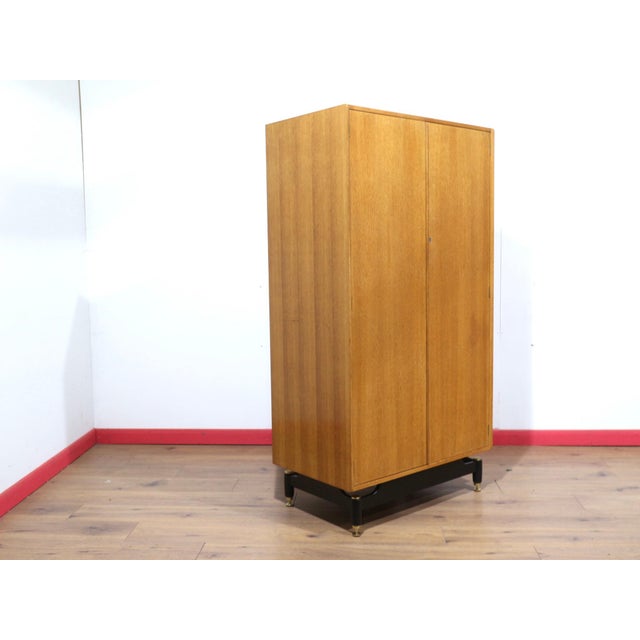 Mid-Century Modern Mid Century Modern Vintage Blonde Double G Plan Armoire Wardrobe For Sale - Image 3 of 15