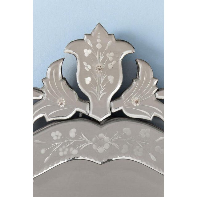 20th Century Crested Venetian Mirror For Sale - Image 4 of 8