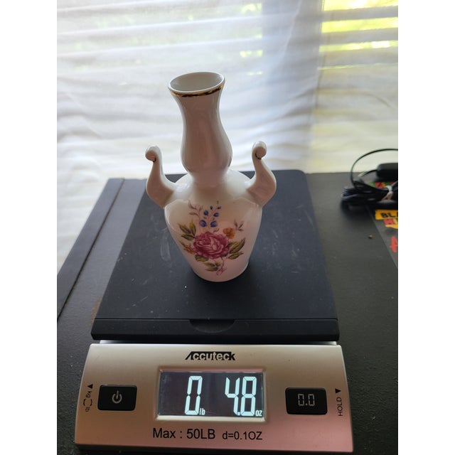 Vintage Hollohaza Hungary Miniature Porcelain Vase For Sale - Image 14 of 14