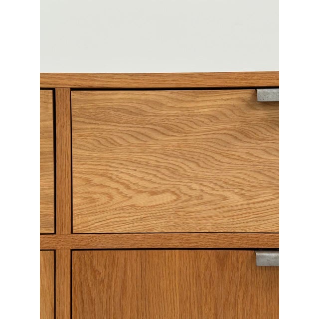 Credenza in American white oak, custom-made by Chris Merritt in Ohio, who runs the woodwork practice Newbauer Studio....