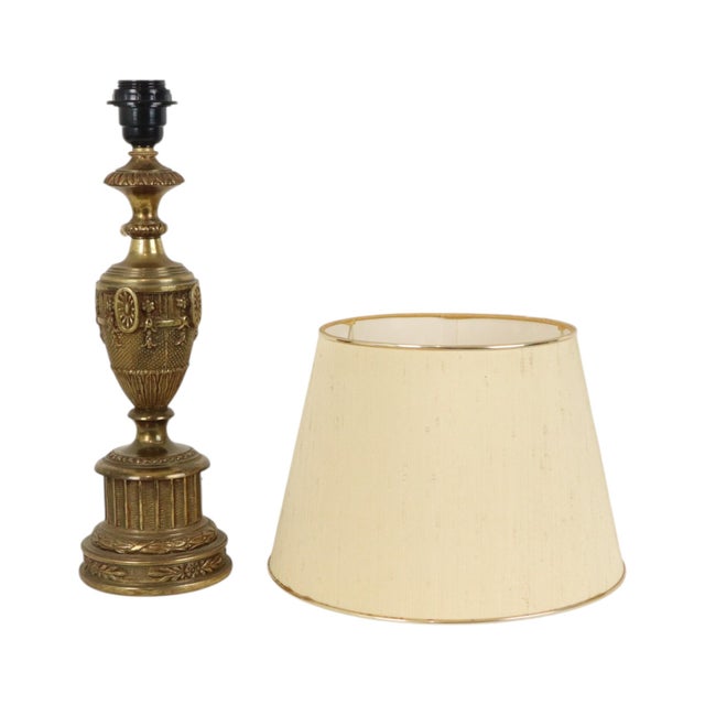 Classic Empire French Brass Table Lamp, 1950s For Sale - Image 11 of 18