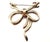 Contemporary Chanel Gold CC Bow Ribbon Crystal Brooch For Sale - Image 3 of 4