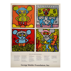 Keith Haring (1958-1990), "Keith and Andy and Andy Mouse", 1986, Published by the George Mulder Foundation, Inc