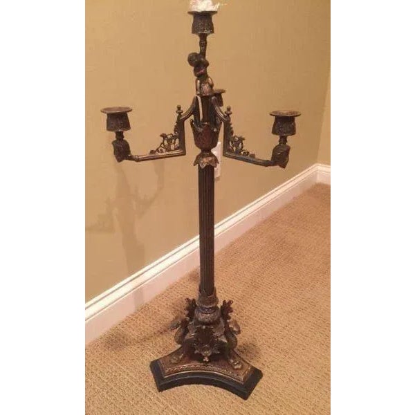 Antique French Marble and Brass Gilt Candelabra For Sale In Indianapolis - Image 6 of 6