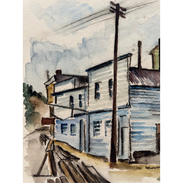 Original watercolor on paper by Henry Emil Salloch, also known as Heinz Emil Salloch, the German-born American artist and...