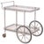 1950s 1950s French Silver-Tone Metal Service Trolley/ Bar Cart For Sale - Image 5 of 5