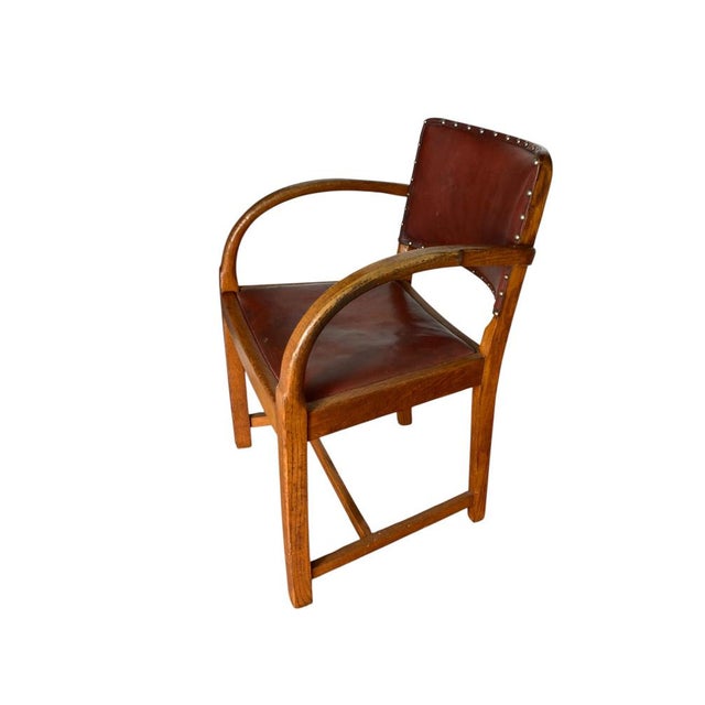 Vintage Art Deco Armchair in the style of Heals and Sons, 1920 For Sale - Image 3 of 8