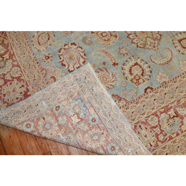 Textile Early 20th Century Blue Persian Meshed Rug - 10'2" x 15'8" For Sale - Image 7 of 10
