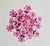 French / Italian Style Vintage Pink Crystal Floral Flush Mount Chandelier A captivating vintage flush mount chandelier...