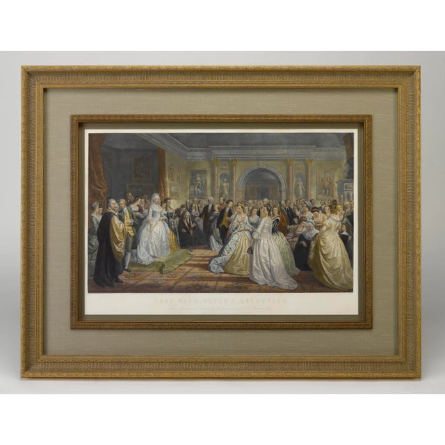 Mid 19th Century "Lady Washington's Reception" After D. Huntington, Engraved by A. H. Ritchie, 1865 For Sale - Image 5 of 5
