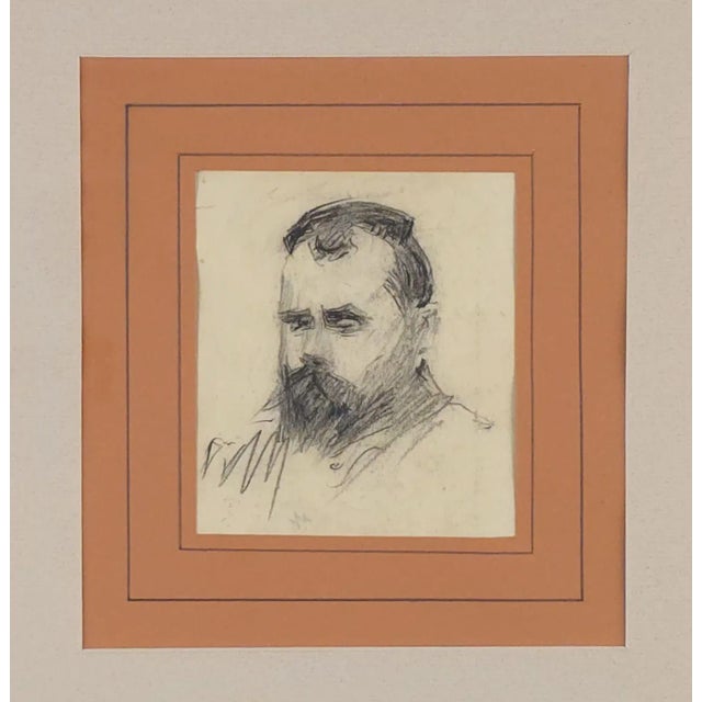 A drawing of a man, England circa 1900.