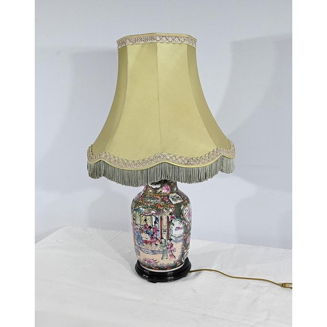 Canton Porcelain Lamp, China, Late 19th Century For Sale - Image 4 of 18