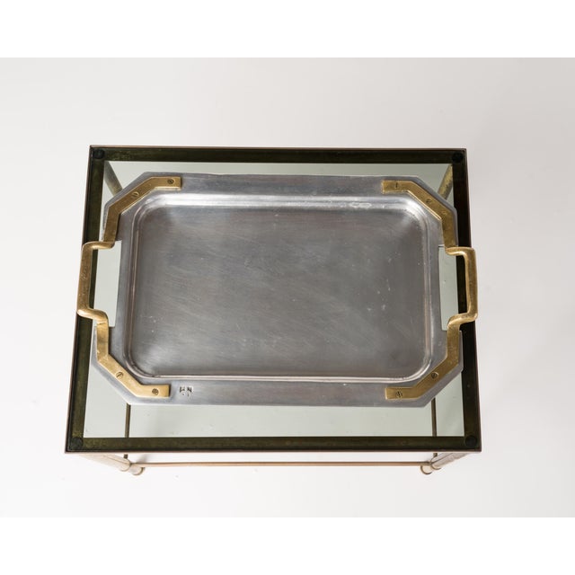 Brutalist Silver and Bronze Mixed Metals Signed Tray by David Marshall, Spain 1970s For Sale - Image 3 of 7