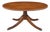 Vintage Duncan Phyfe Style Mahogany Oval Coffee Table – Federal Neoclassical Pedestal Base With Reeded Saber Legs & Brass Claw Feet For Sale