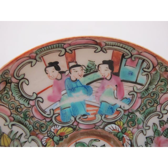 Chinese Export Famille Rose Medallion Porcelain Demitasse Coffee Cup & Saucer For Sale - Image 4 of 11