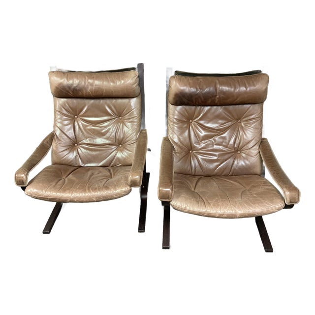 1970s Pair of Mid Century Modern “Siesta” Lounge Westnofa For Sale