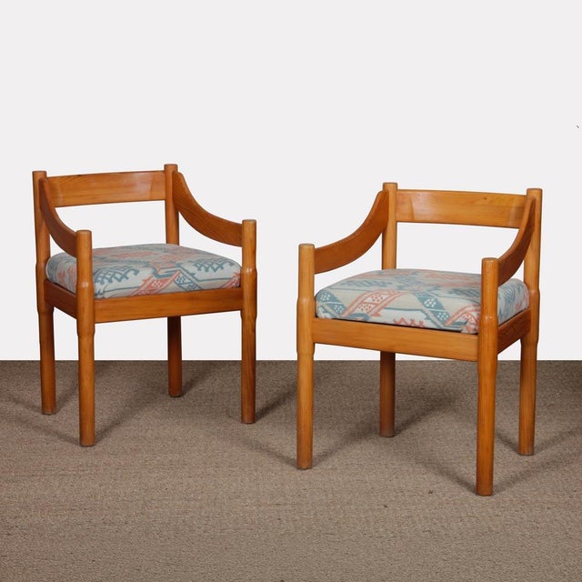 Brown Carimate Armchairs by Vico Magistretti for Cassina, 1960, Set of 2 For Sale - Image 8 of 8