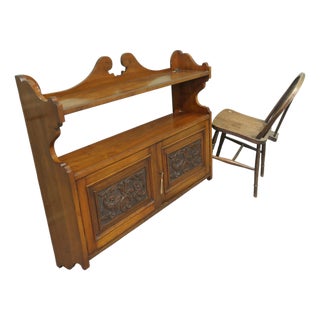 Long Arts and Crafts Wall Cabinet, 1880 For Sale