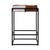 Rustic Stinson 26.5 in. Seat Height Hair on Hide Leather and Iron Counter Stool with Footrest, Brown Leather For Sale - Image 3 of 6