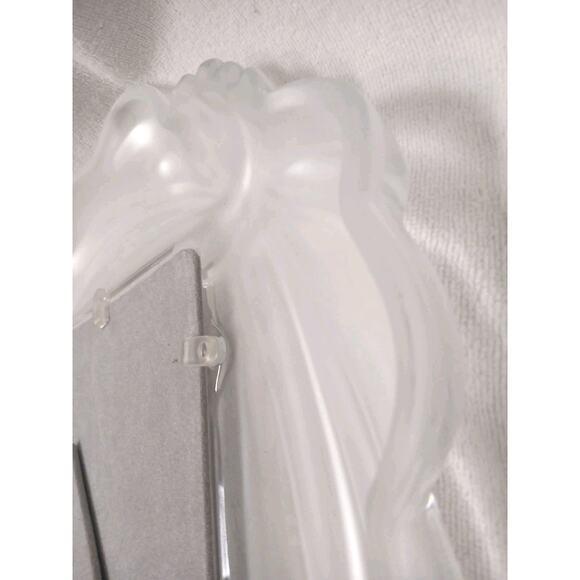 Glass Mikasa Large 15x14 Crystal Bow Frame for 7x9 Picture Wedding Regency Frosted For Sale - Image 7 of 15