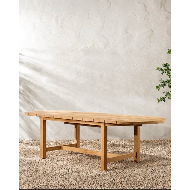 McGee & Co. Linwood Teak Extension Outdoor Dining Table — Retail $4,595 For Sale In Chicago - Image 6 of 6