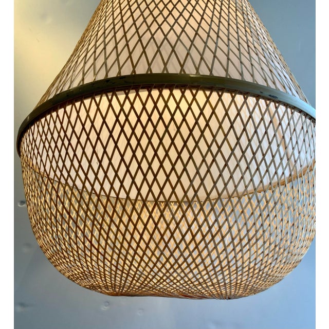 Organic Modern Large Natural Cane Pendant Light Chairish