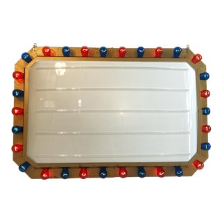 Mid Century Marquis Sign With Carnival Lights For Sale